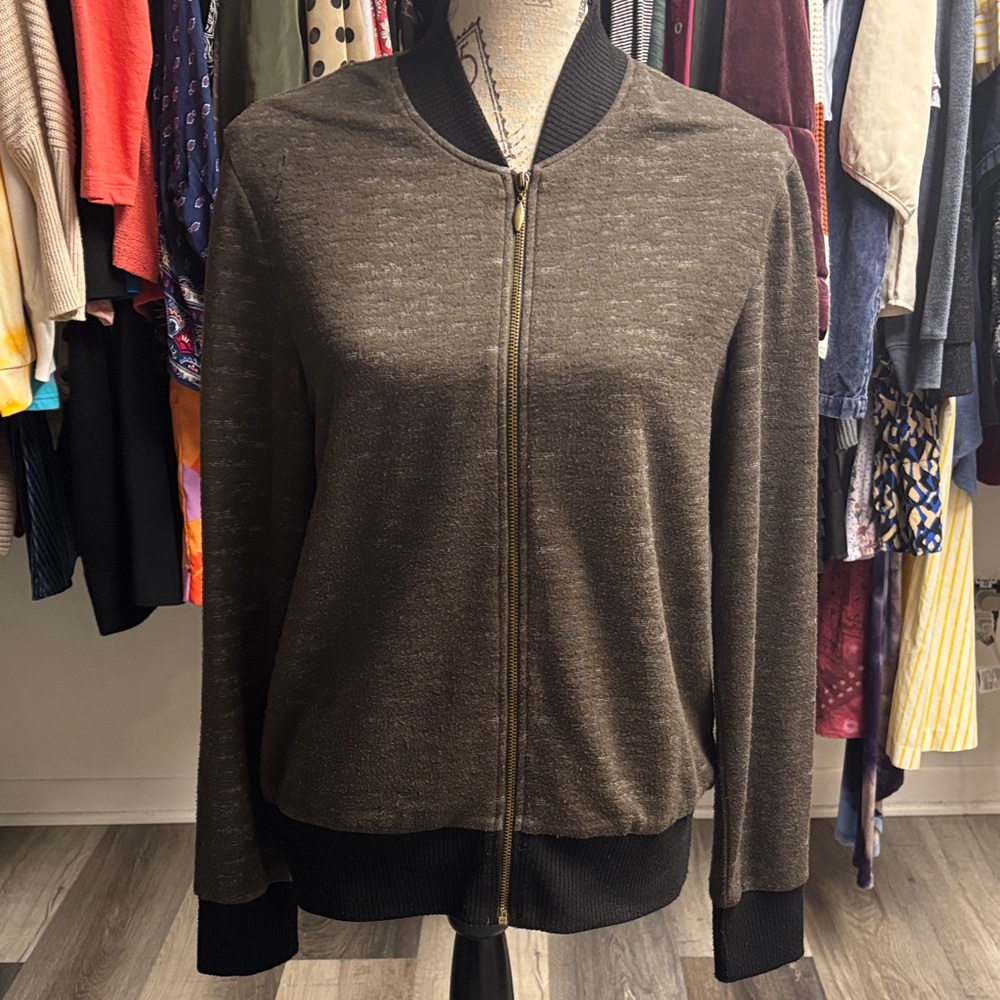 Lily White Olive Bomber Jacket
